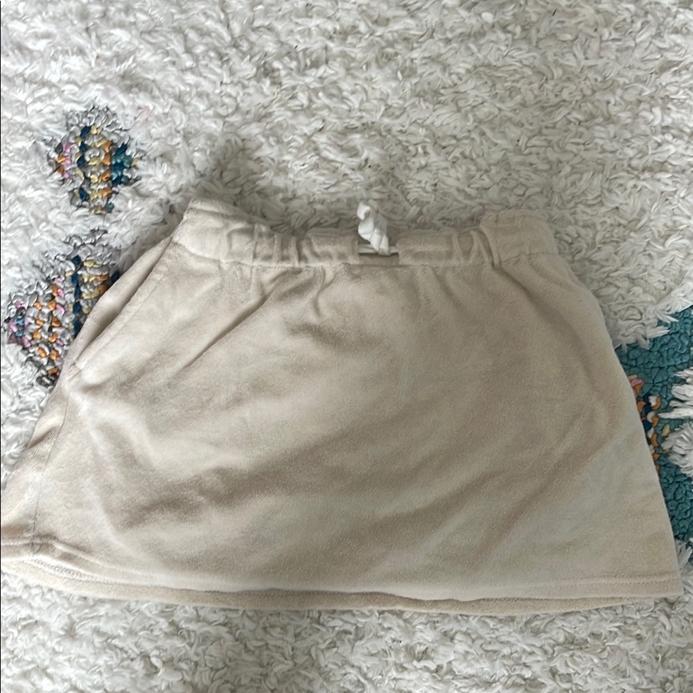 Cat & Jack Tan and White Skater Mini Skirt